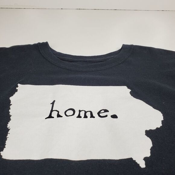 IOWA STATE HOME Black Oversized Tshirt Des Moines Ankeny L LARGE - Picture 1 of 6